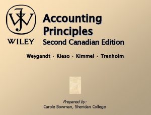 Accounting Principles Second Canadian Edition Weygandt Kieso Kimmel