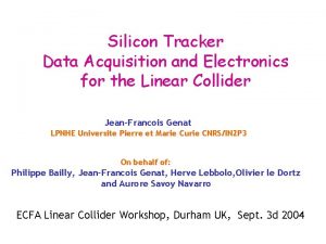 Silicon Tracker Data Acquisition and Electronics for the