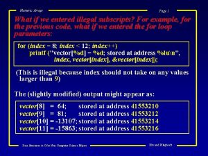 Numeric Arrays Page 1 What if we entered