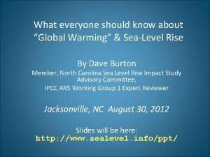 What everyone should know about Global Warming SeaLevel