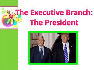 The Executive Branch The President Preview Activity Executive
