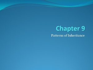 Chapter 9 Patterns of Inheritance 9 8 Pedigree