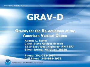 GRAVD Gravity for the Redefinition of the American