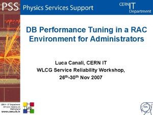 DB Performance Tuning in a RAC Environment for