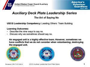 Auxiliary Deck Plate Leadership Series The Art of