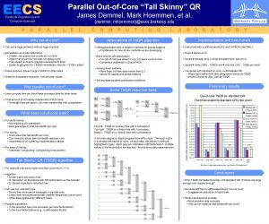 EECS Parallel OutofCore Tall Skinny QR James Demmel