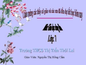 Gio Vin Nguyn Th Hng Cm Kim tra