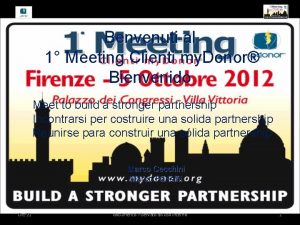 1 Meeting Clienti my Donor Firenze 5 ottobre