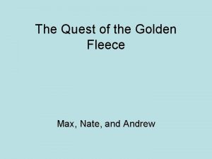 The Quest of the Golden Fleece Max Nate