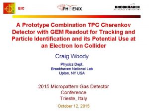 EIC A Prototype Combination TPC Cherenkov Detector with