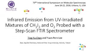 73 RD International Symposium on Molecular Spectroscopy June