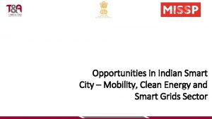 Opportunities in Indian Smart City Mobility Clean Energy