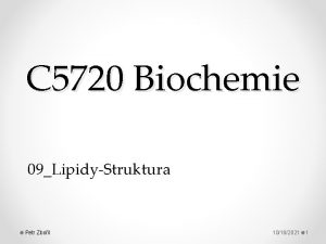 C 5720 Biochemie 09LipidyStruktura Petr Zboil 10182021 1