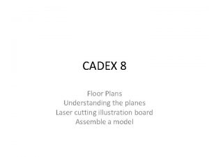 CADEX 8 Floor Plans Understanding the planes Laser