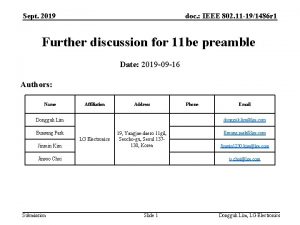 Sept 2019 doc IEEE 802 11 191486 r