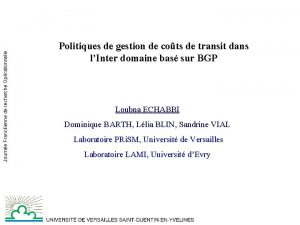 Journe Francilienne de recherche Oprationnelle Politiques de gestion