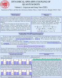 DYNAMICAL SPINSPIN COUPLING OF QUANTUM DOTS Vahram L