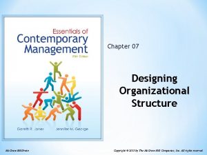 Chapter 07 Designing Organizational Structure Mc GrawHillIrwin Copyright