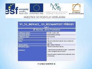 VY52INOVACE 03ROZMANITOST PRODY JARO V BOTANICK ZAHRAD PRAHA