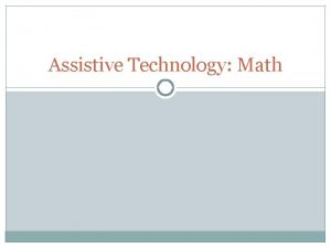 Assistive Technology Math Electronic Math Worksheets Electronic math