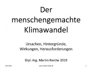 Der menschengemachte Klimawandel Ursachen Hintergrnde Wirkungen Herausforderungen Dipl