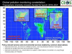 Global pollution monitoring constellation Tropospheric chemistry missions funded