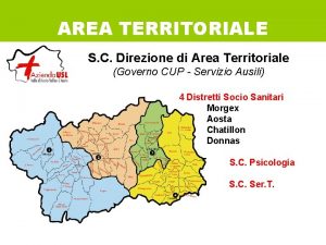 AREA TERRITORIALE S C Direzione di Area Territoriale