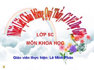 LP 5 C MN KHOA HC Gio vin