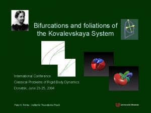 Bifurcations and foliations of the Kovalevskaya System International