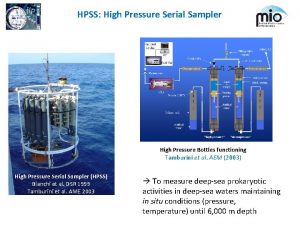 HPSS High Pressure Serial Sampler High Pressure Bottles