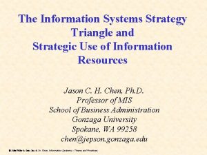 The Information Systems Strategy Triangle and Strategic Use