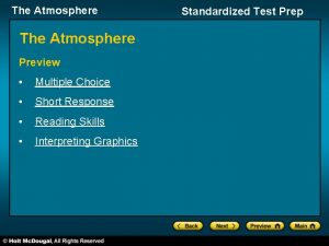 The Atmosphere Preview Multiple Choice Short Response Reading