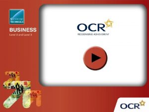 OCR Level 2 Cambridge Technicals in Business Unit