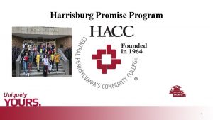 Harrisburg Promise Program 1 Harrisburg Promise Background Program