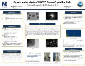 Growth and Analysis of MOCVD Grown Crystalline Ga