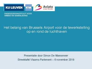 Het belang van Brussels Airport voor de tewerkstelling