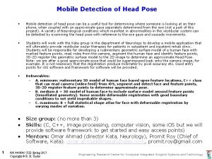 Mobile Detection of Head Pose Mobile detection of