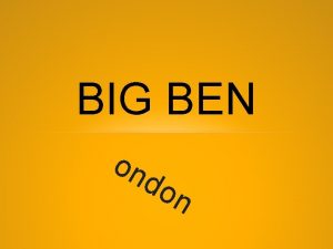 BIG BEN on do n BIG BEN Big