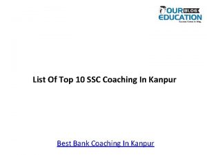 List Of Top 10 SSC Coaching In Kanpur