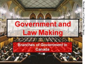 Government and Law Making Branches of Government in