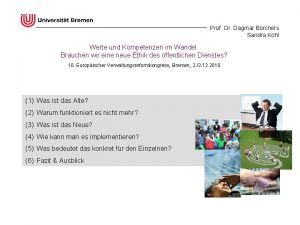 Prof Dr Dagmar Borchers Sandra Kohl Werte und