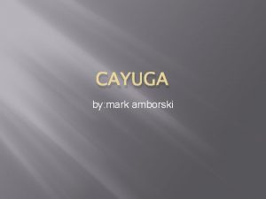 CAYUGA by mark amborski Family Most families only