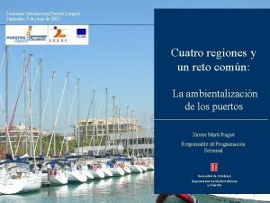 Seminario Internacional Puertos Limpios Santander 9 de junio