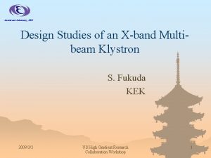 Accelerator Laboratory KEK Design Studies of an Xband