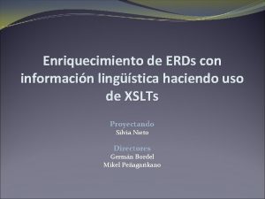 Enriquecimiento de ERDs con informacin lingstica haciendo uso