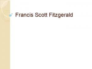 Francis Scott Fitzgerald NZEV KOLY Gymnzium Lovosice Sady