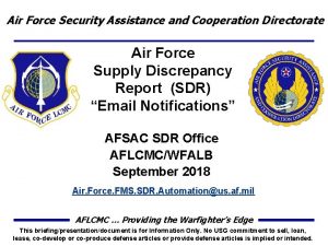 Air Force Security Assistance and Cooperation Directorate Air