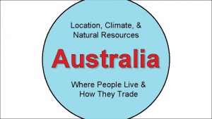 Location Climate Natural Resources Australia Where People Live