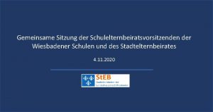 Gemeinsame Sitzung der Schulelternbeiratsvorsitzenden der Wiesbadener Schulen und