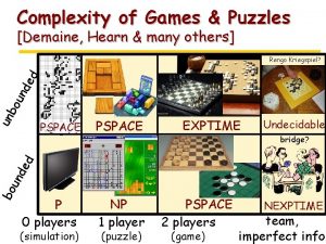 Complexity of Games Puzzles Demaine Hearn many others